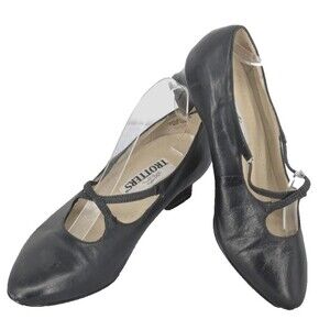 TROTTERS Womens 2" Heels Pumps SIZE 8WW Black Leather Maggie Corp Gore Weddings